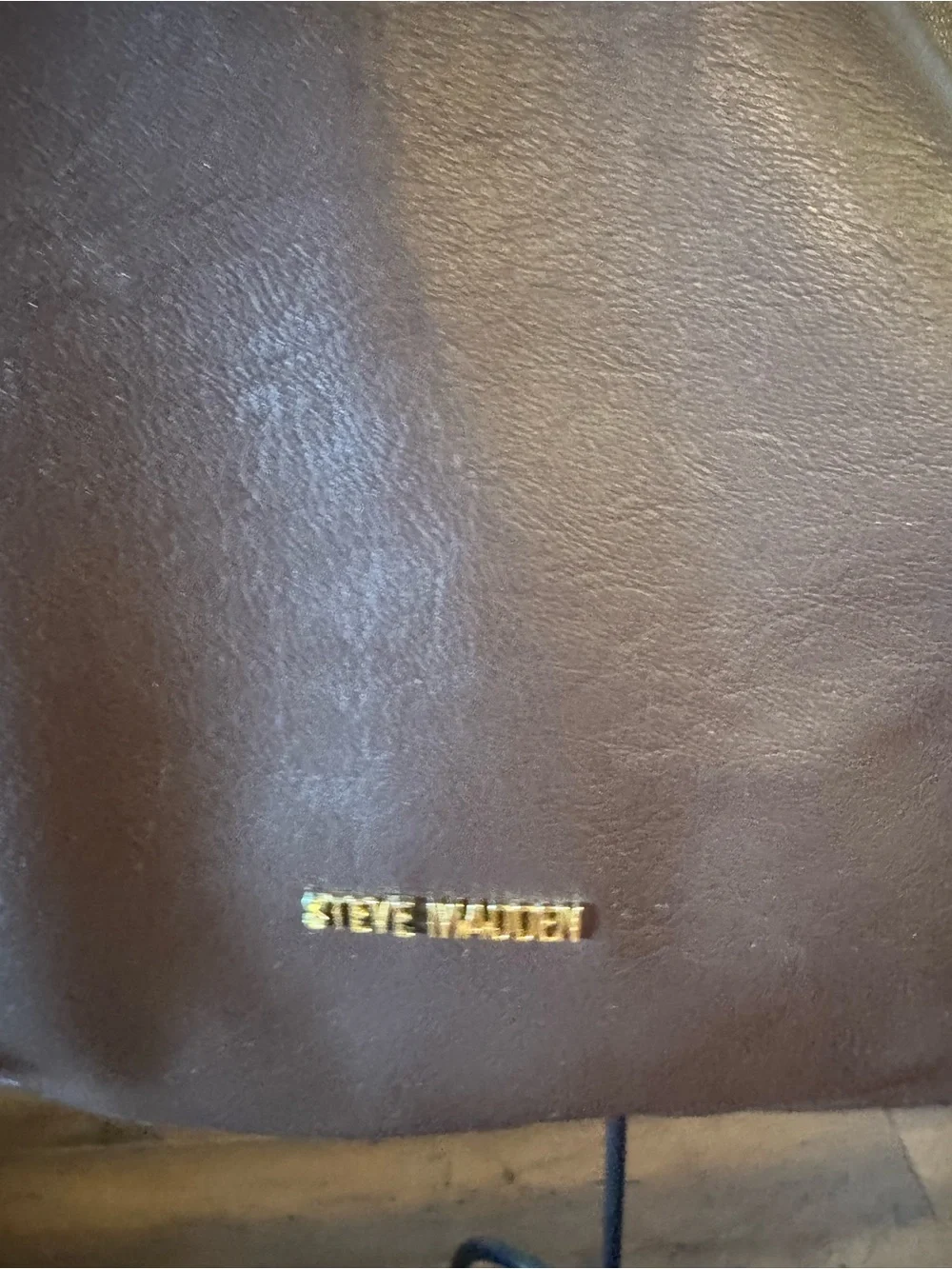 Steve Madden Brown Faux-Leather Satchel